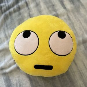 Face with Rolling Eyes Emoji Pillow